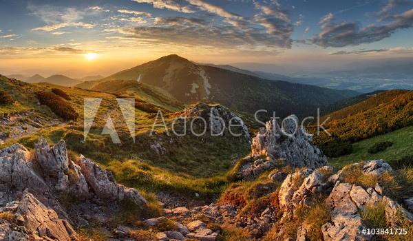 Picture of Slovakia mountain from peak Chleb